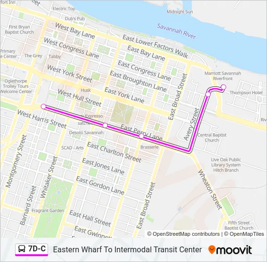 7D-C Bus Line Map