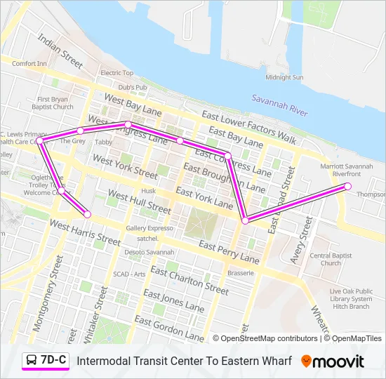 7D-C Bus Line Map