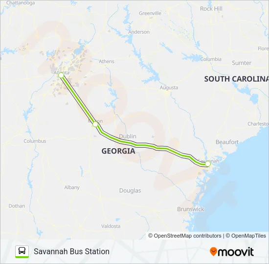 FLIXBUS 2480 Bus Line Map