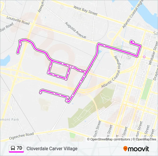7D Bus Line Map