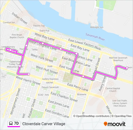 7D Bus Line Map