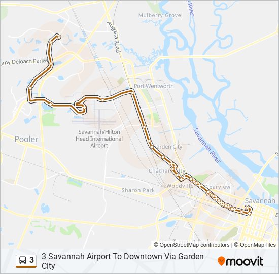 Mapa de 3 de autobús