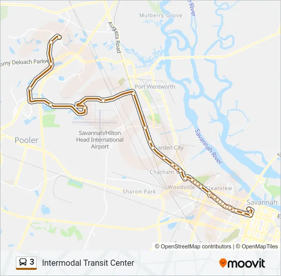 3 Bus Line Map