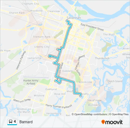 4 Bus Line Map