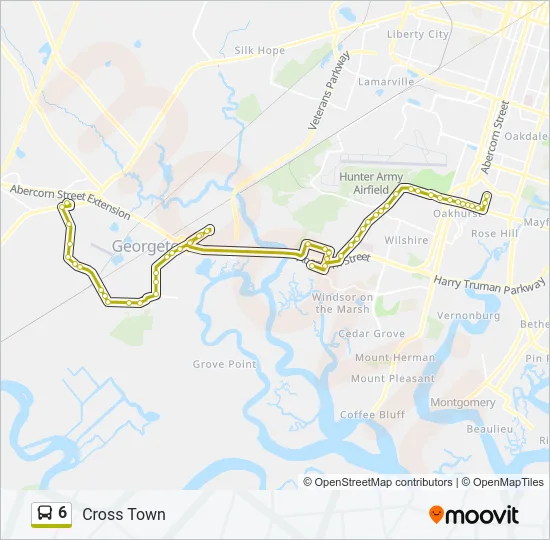 6 Bus Line Map
