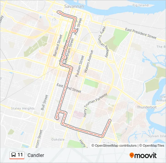 11 Bus Line Map