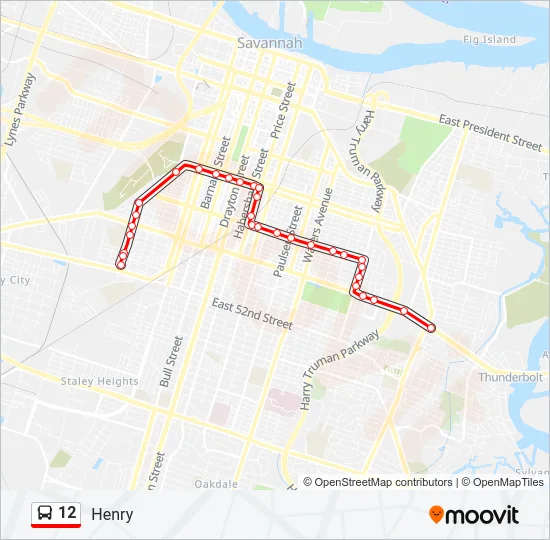12 Bus Line Map