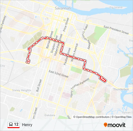 12 Bus Line Map