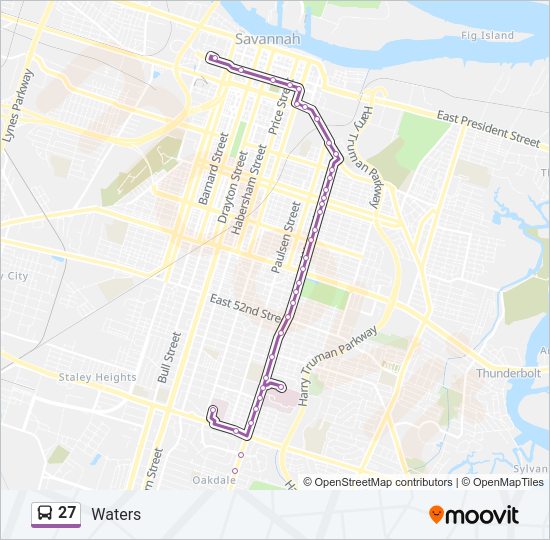 27 Bus Line Map