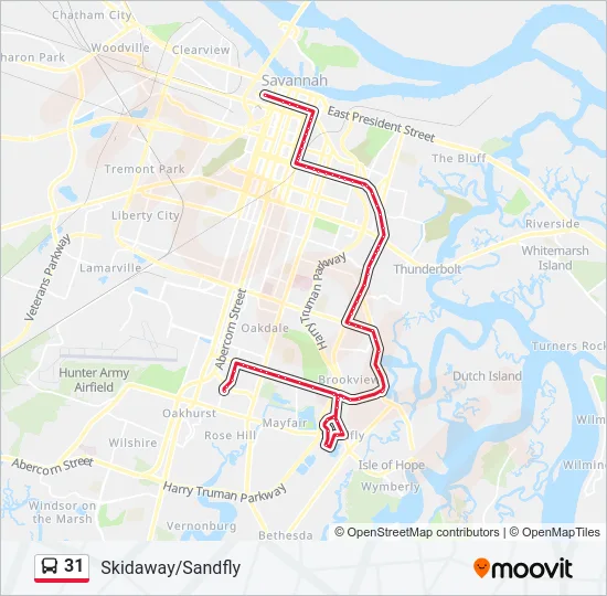 31 Bus Line Map