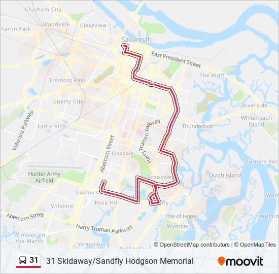 31 bus Line Map