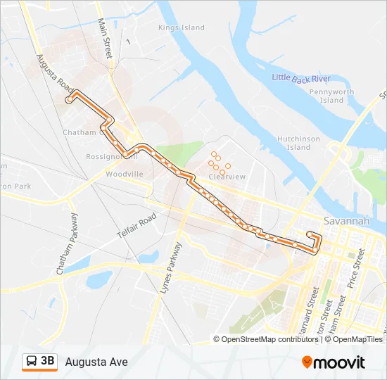 3B Bus Line Map