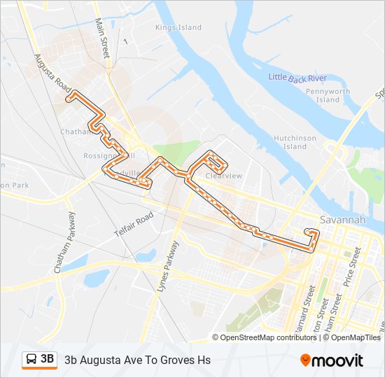 3B bus Line Map