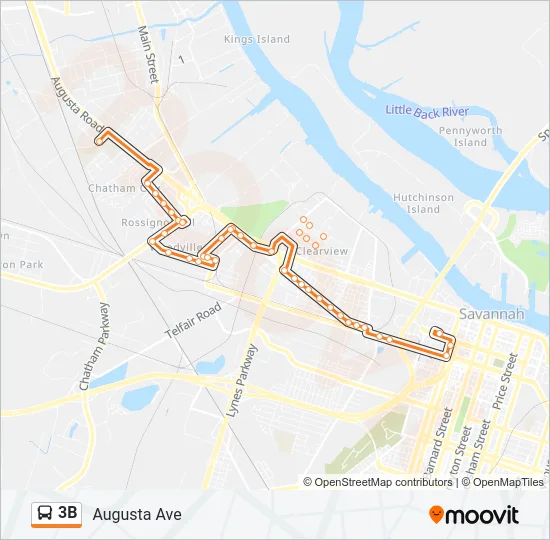 3B Bus Line Map