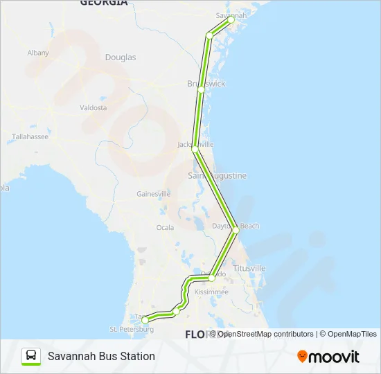 FLIXBUS 2432 Bus Line Map