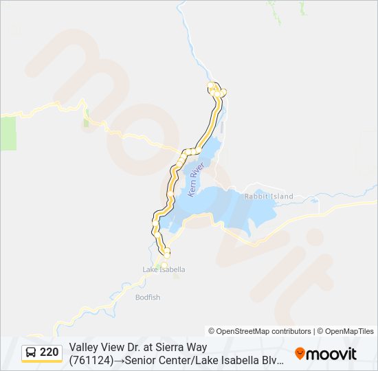 220 Bus Line Map