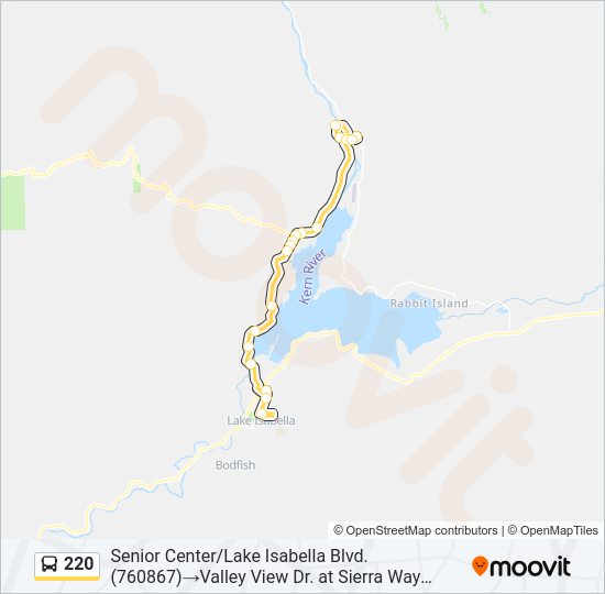 220 Bus Line Map