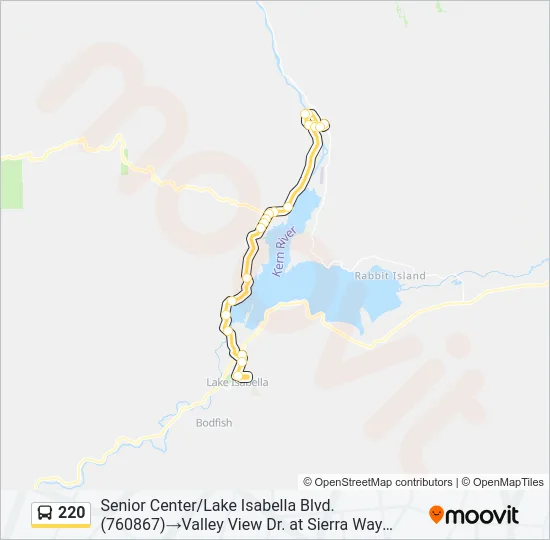 220 Bus Line Map