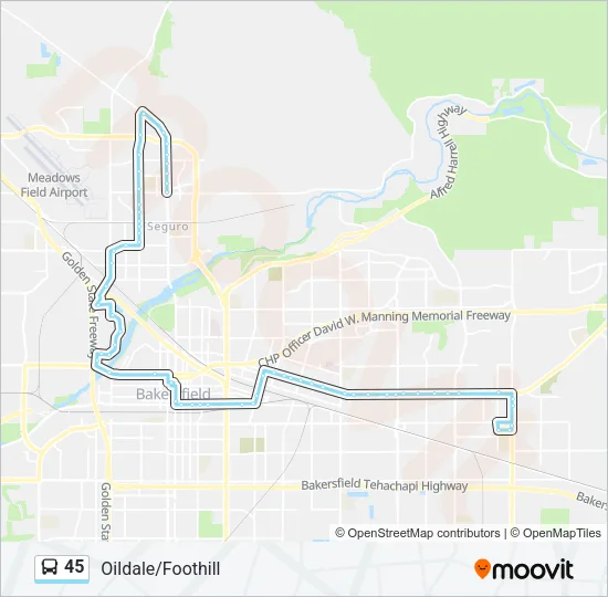 45 Bus Line Map