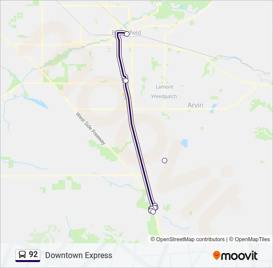 92 Bus Line Map