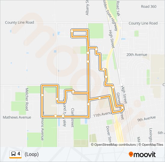 4 Bus Line Map