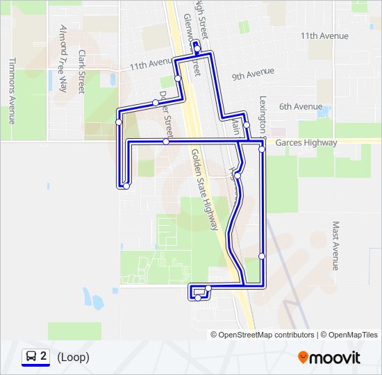2 Bus Line Map