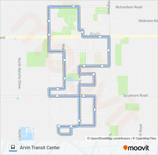 ARVIN LOCAL Bus Line Map