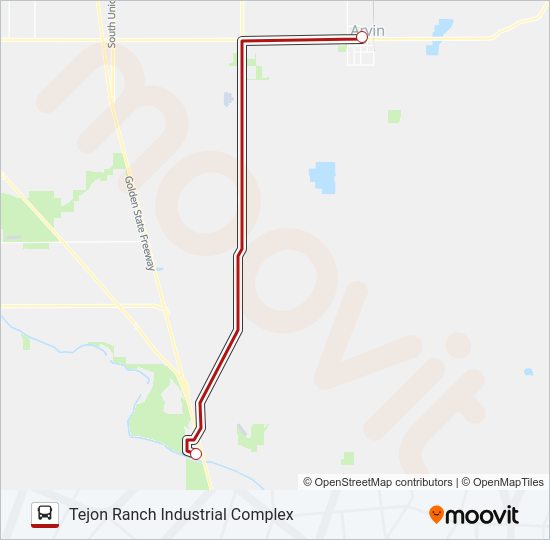 ARVIN-TEJON Bus Line Map