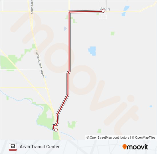 ARVIN-TEJON Bus Line Map