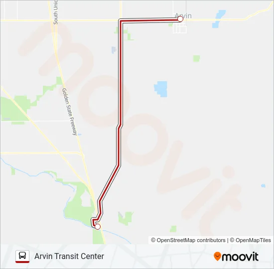 ARVIN-TEJON Bus Line Map