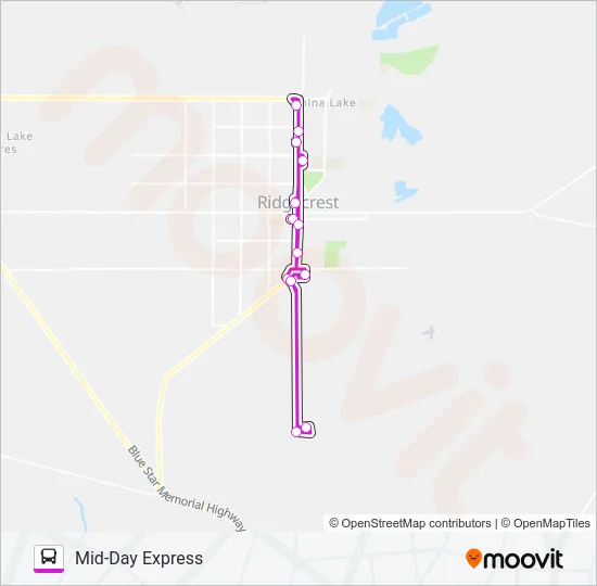 MID-DAY EXPRESS Bus Line Map