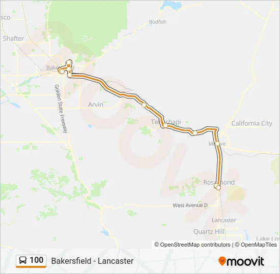 100 Bus Line Map