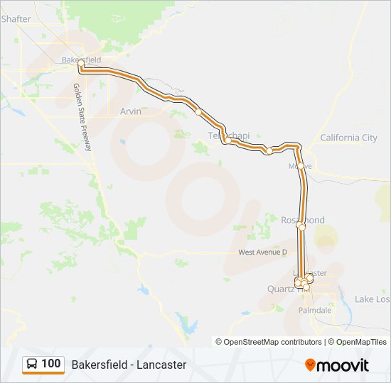 100 Bus Line Map