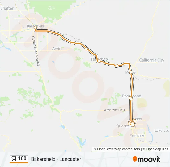 100 Bus Line Map