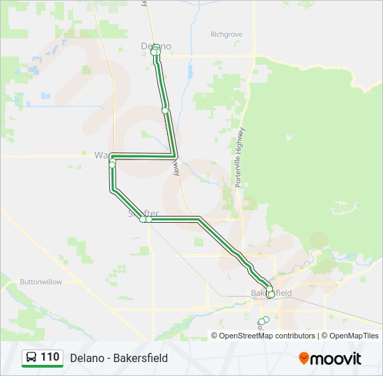 110 Bus Line Map