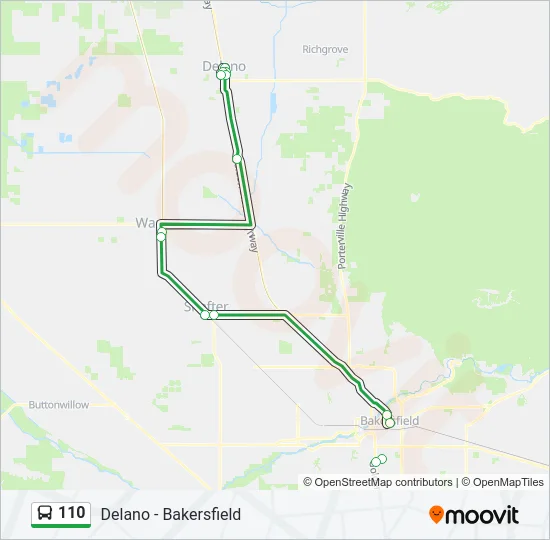 110 Bus Line Map