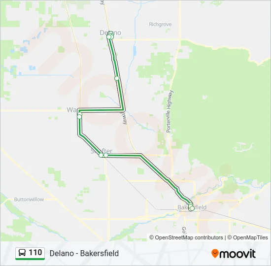 110 Bus Line Map