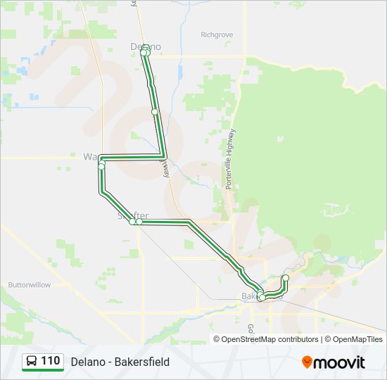 110 Bus Line Map