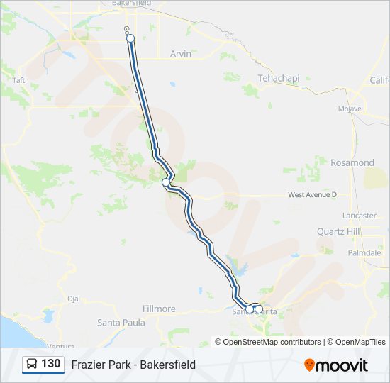 130 bus Line Map