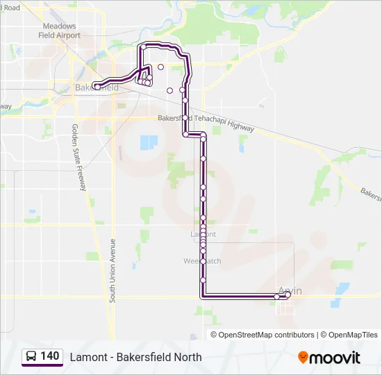 140 Bus Line Map