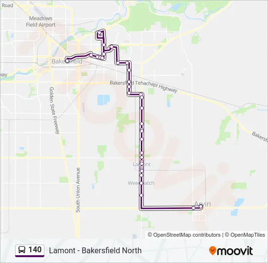 140 Bus Line Map