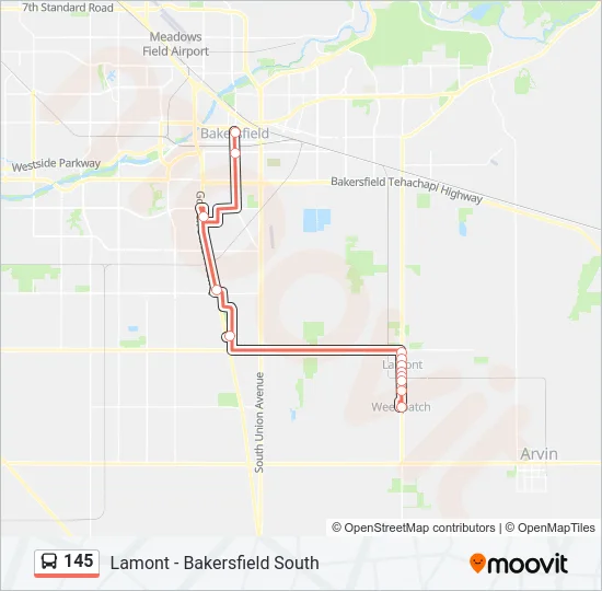 145 Bus Line Map