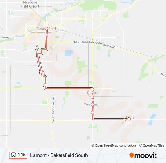 145 bus Line Map