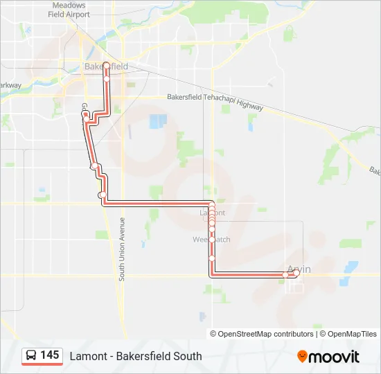 145 Bus Line Map