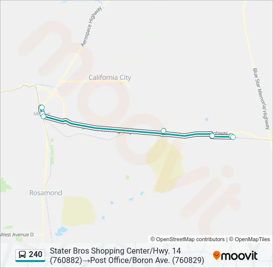 240 Bus Line Map