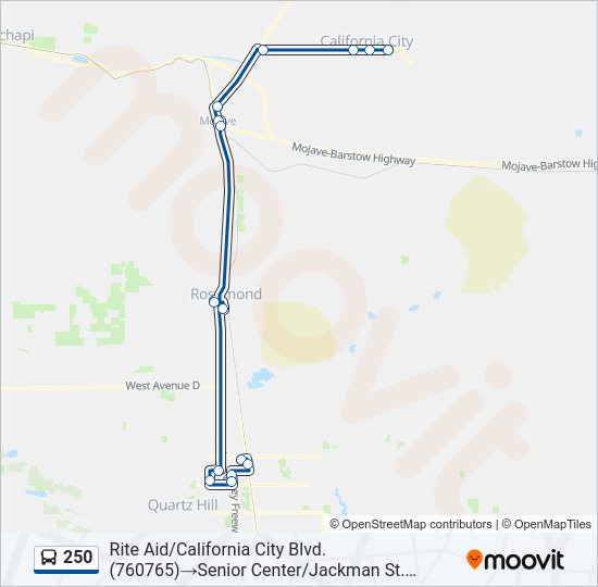 250 Bus Line Map