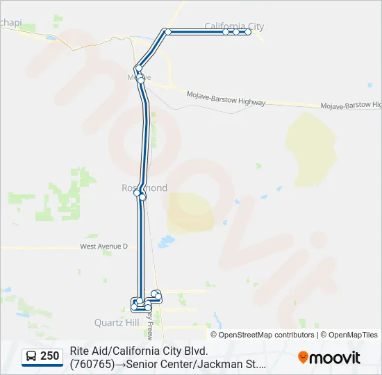 250 Bus Line Map