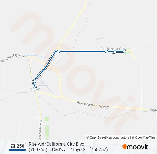 250 Bus Line Map