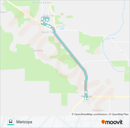 TAFT-MARICOPA ROUTE Bus Line Map