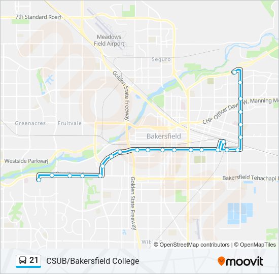 21 Bus Line Map
